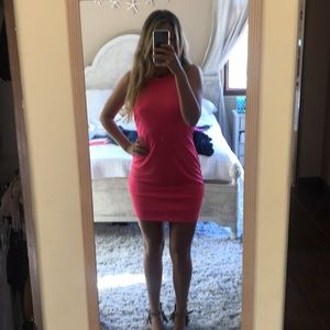 Pink halter dress
